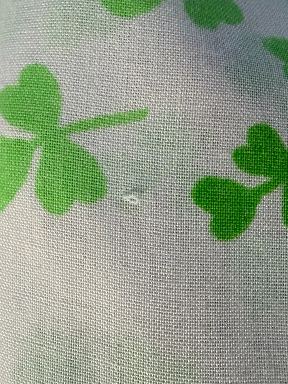 Vintage Anne Klein Burlington Standard Pillowcase Green Shamrock Clover Scallop